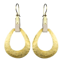 Palmer Earring, Brass & Leather