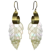 Leaf Mother of Pearl Earring