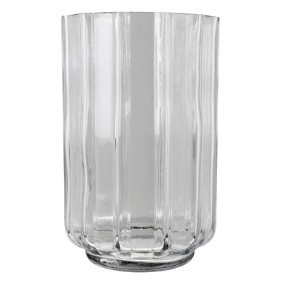 Ribbed Cylinder Vase, Glass - Tall