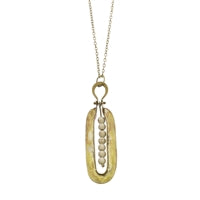 Kona Brass Necklace - Howlite Stones
