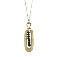 Kona Brass Necklace - Lava Stones