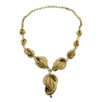 Julia Looped Necklace, Brass - Brass