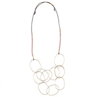 Lombok Organic Link Necklace - Pink