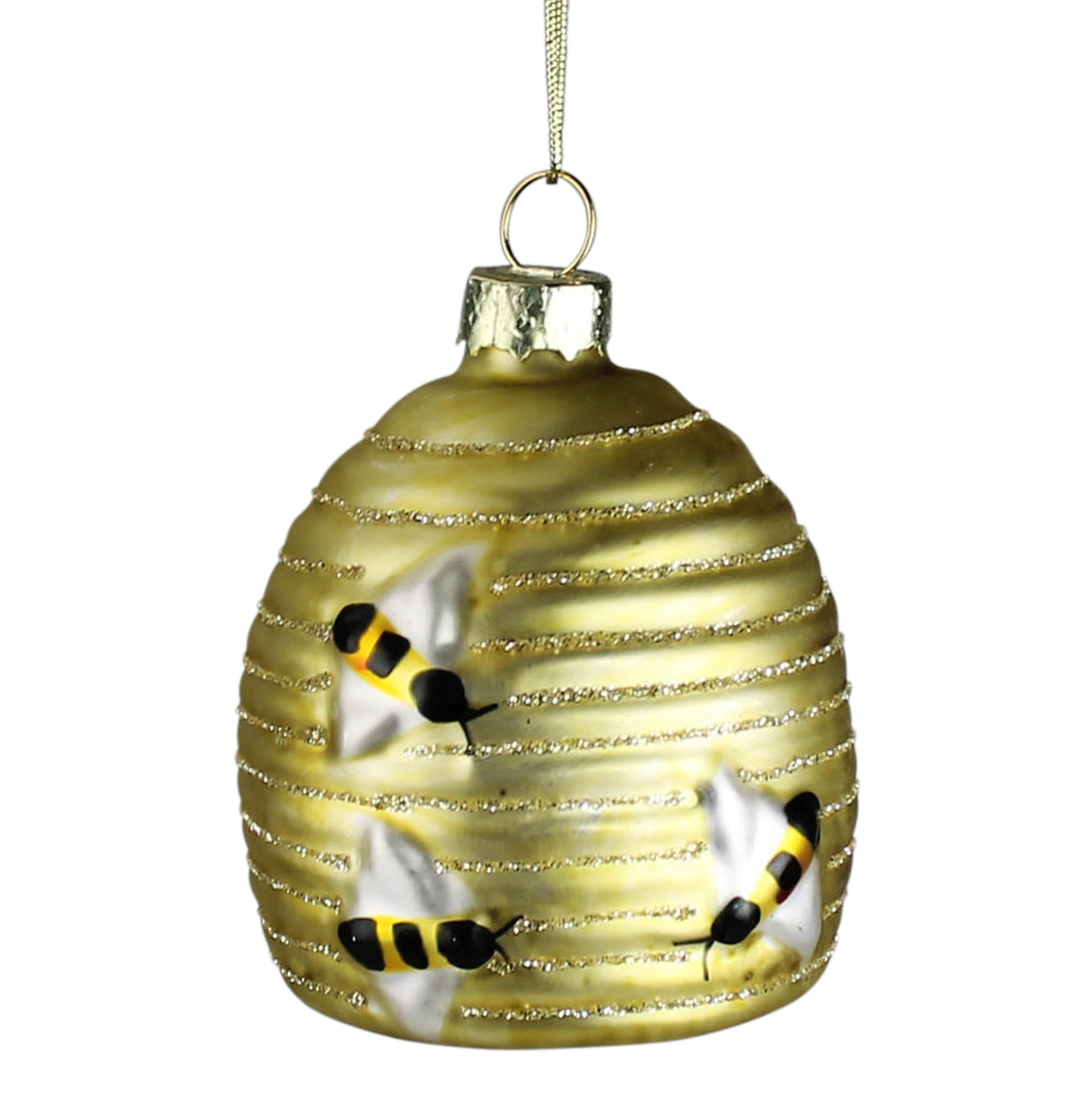 Bee Skeep Ornament, Glass