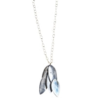 Dona Necklace, Silver, Mother of Pearl - Dark