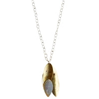 Dona Necklace, Brass, Mother of Pearl - Light