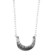 Yucca Necklace - Crescent, Lrg, Silver