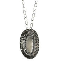 Obara Necklace, Silver, Oval