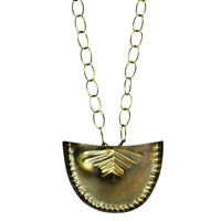 Obara Necklace, Brass, Fan