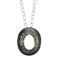Obara Necklace, Silver, Oval Cut-Out