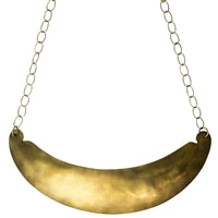 Dora Crescent Necklace, Brass