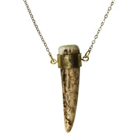 Shed Antler Necklace, Brass