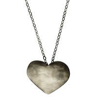 Gia Heart Necklace, Silver