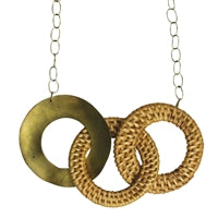 Biscayne Rattan Linked Necklace