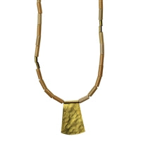 Necklace, Fan Pendant, Blush Beads