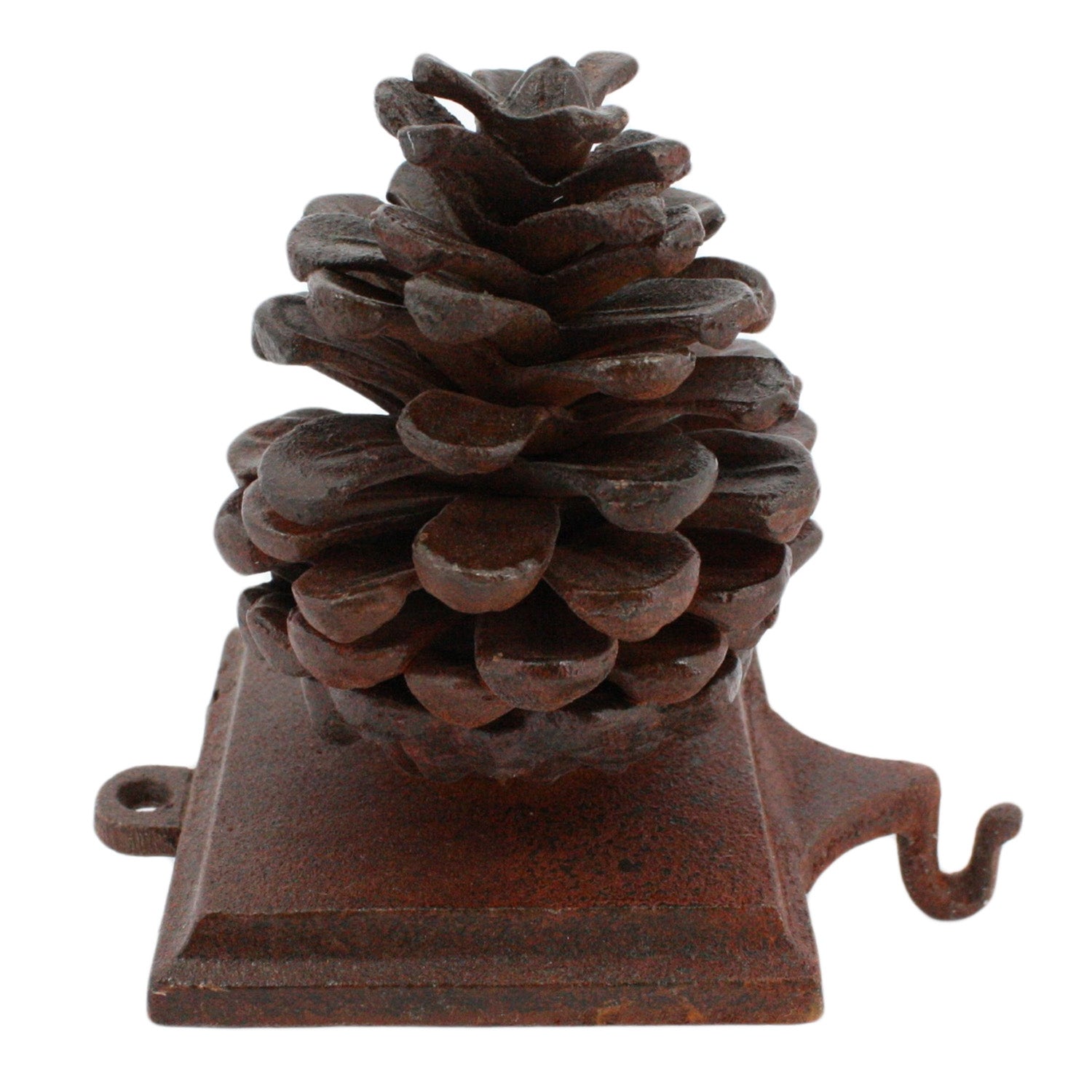 Stocking Holder Pinecone - Cast Iron - Rust