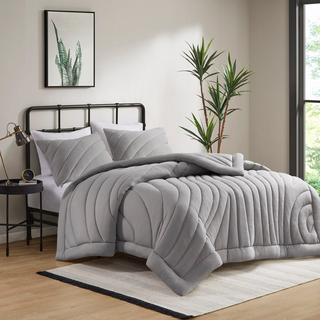 Juniper 7 Piece Cotton Reversible Comforter Set