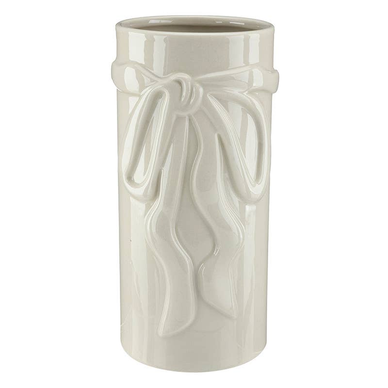 Ceramic Bow Vase - Large - Natural