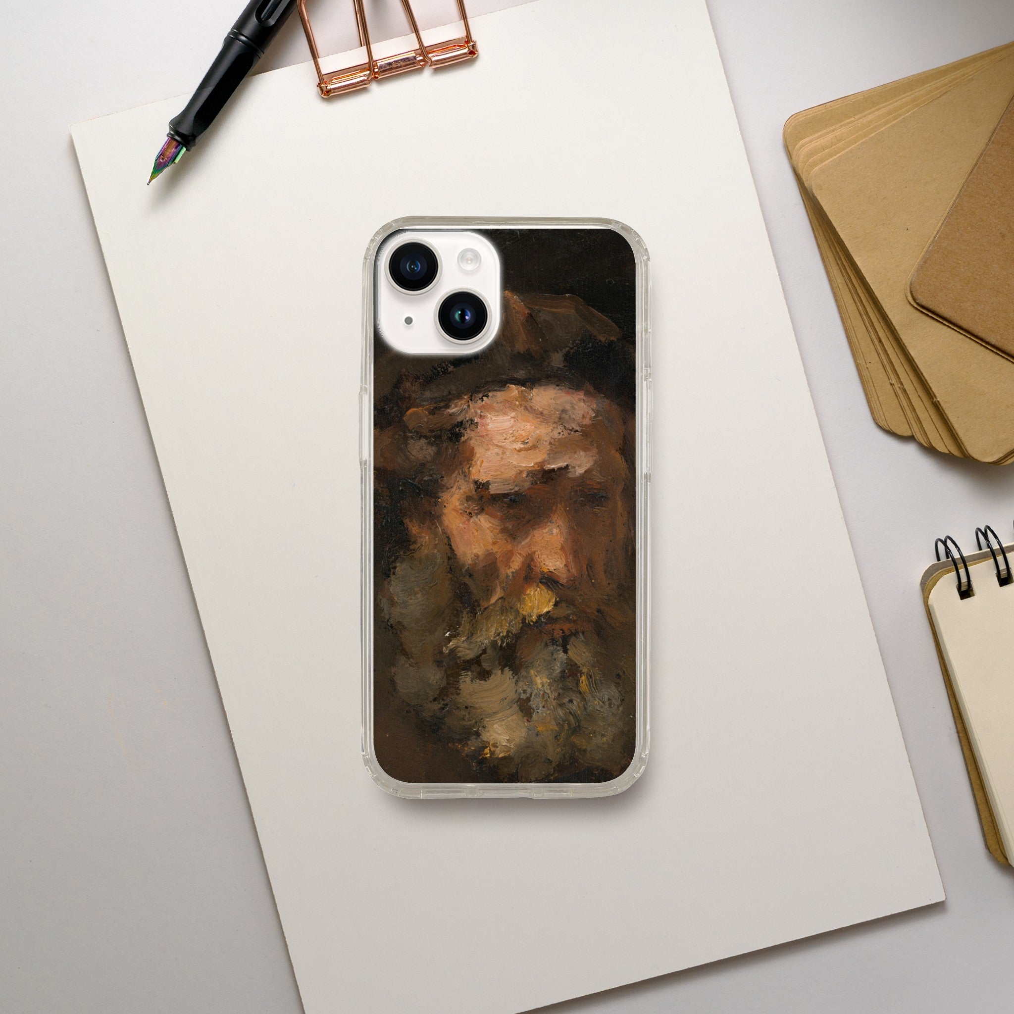 Painted Man I-phone Case - Clear case