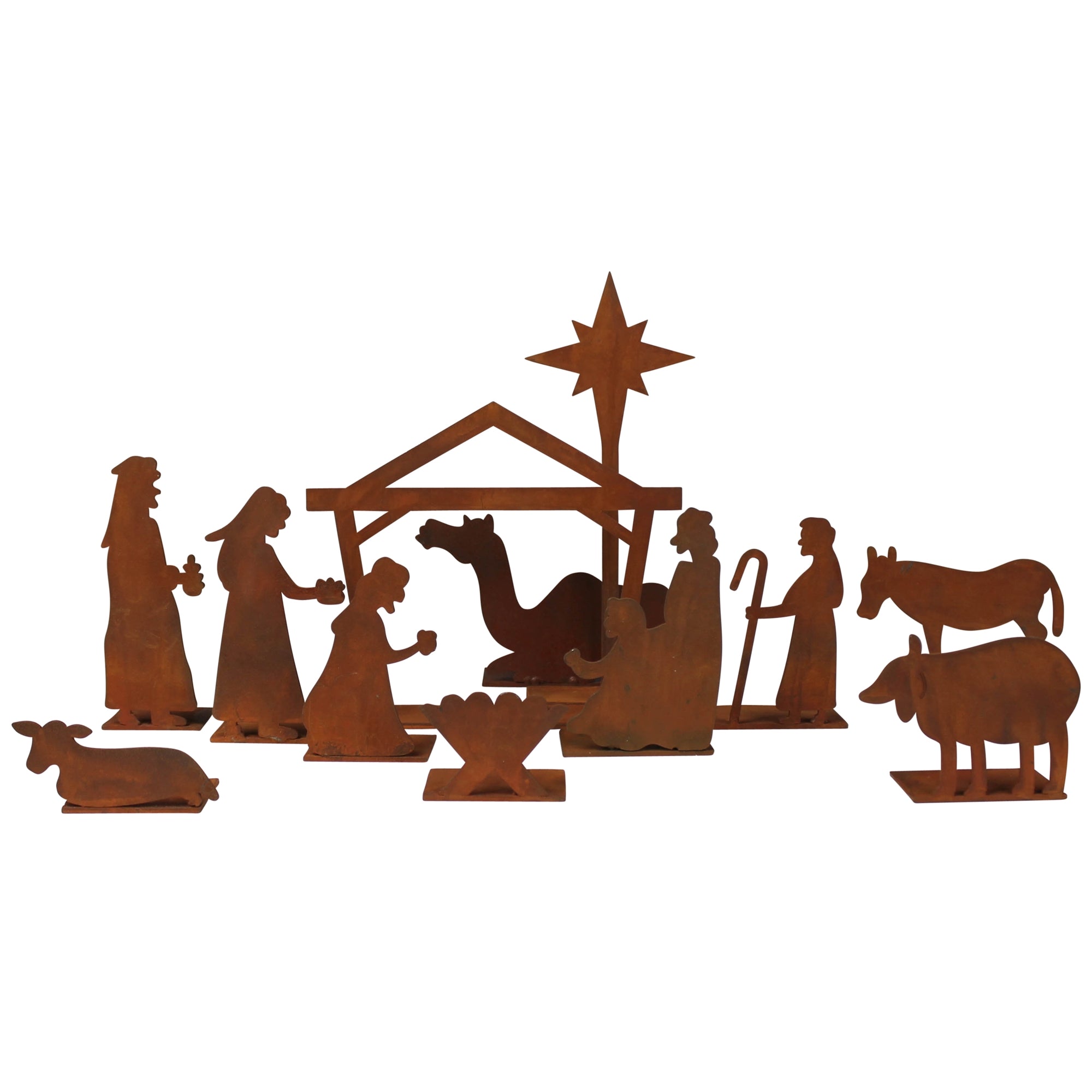 Nativity, Rust - Set of 10