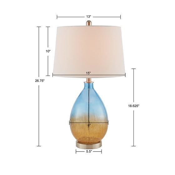 Cortina Ombre Glass Table Lamp (S/2)