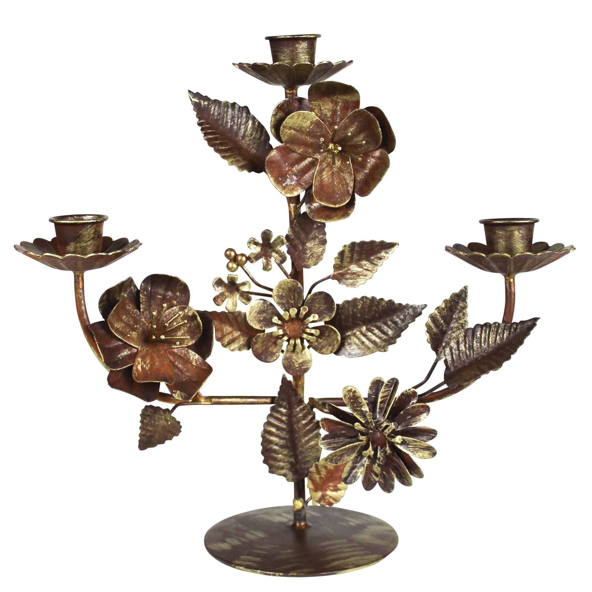 Barranca Floral Candelabra, Metal