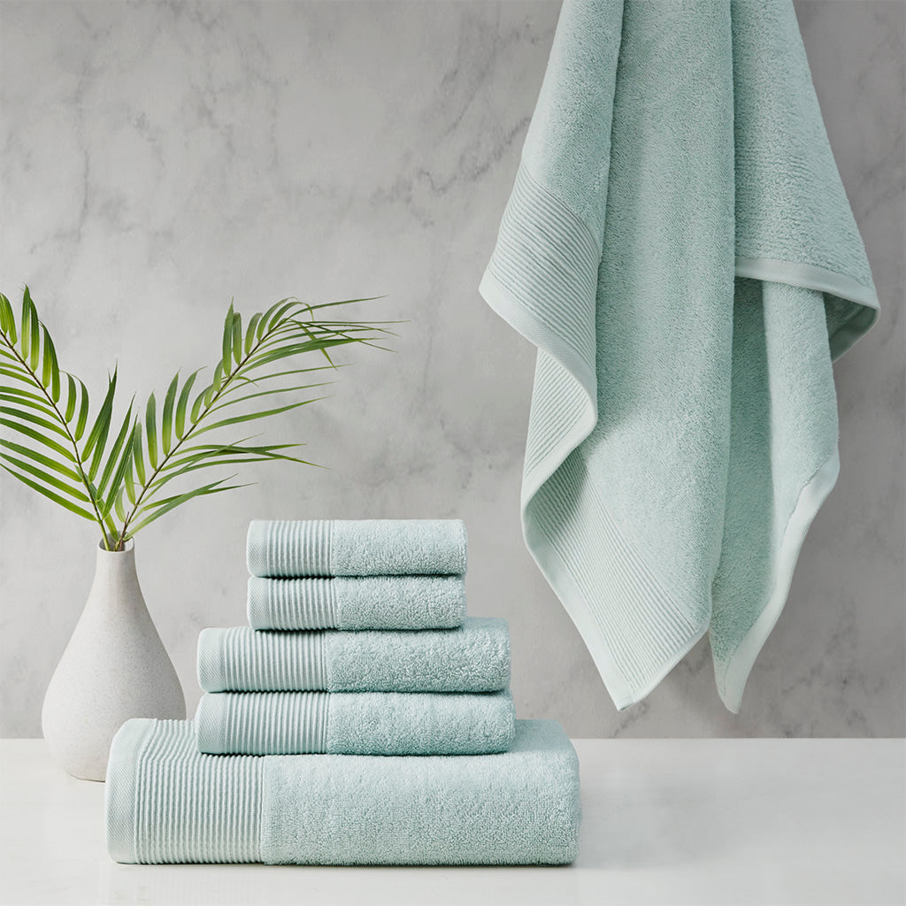 Nuage Cotton Tencel Blend Antimicrobial 6 Piece Towel Set