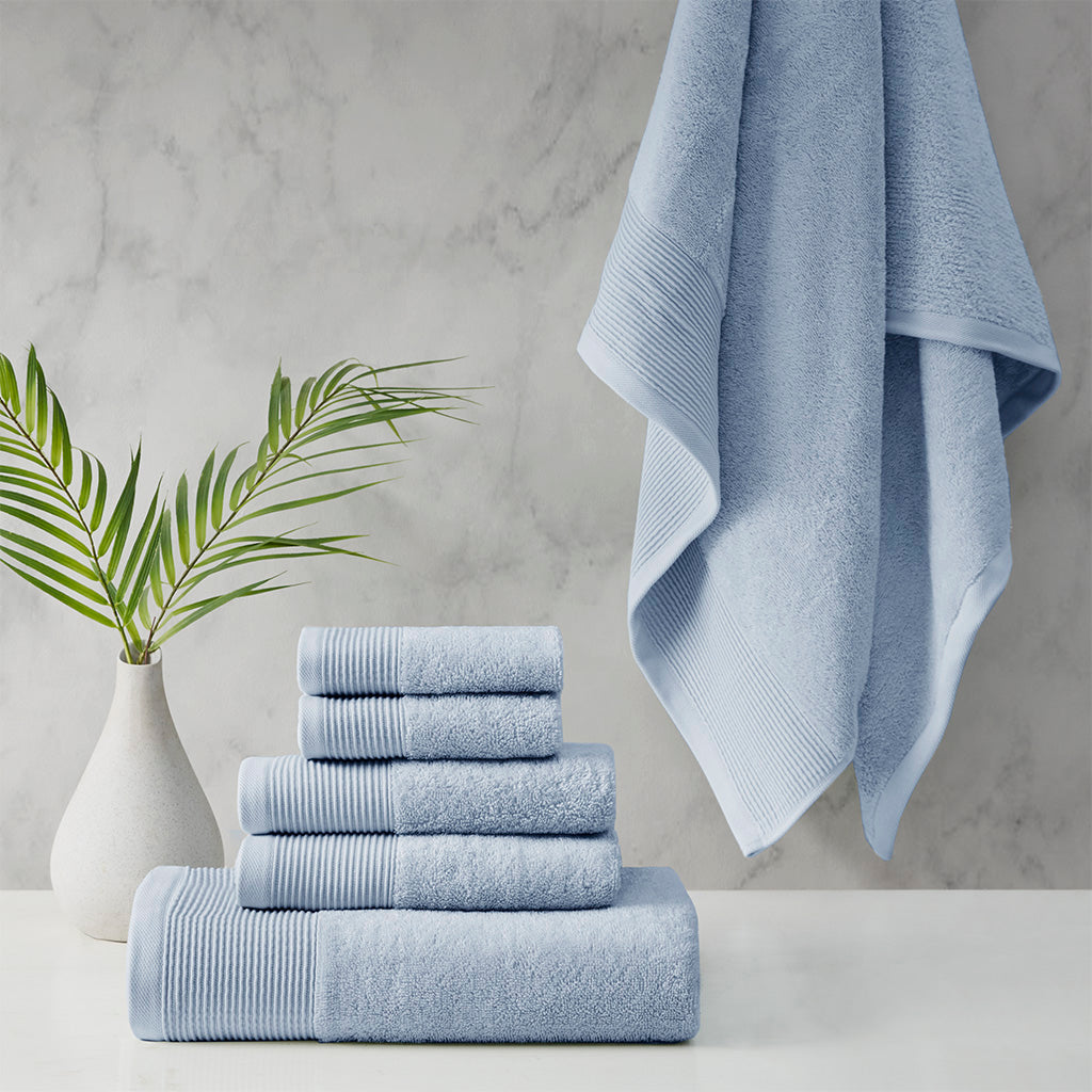 Nuage Cotton Tencel Blend Antimicrobial 6 Piece Towel Set