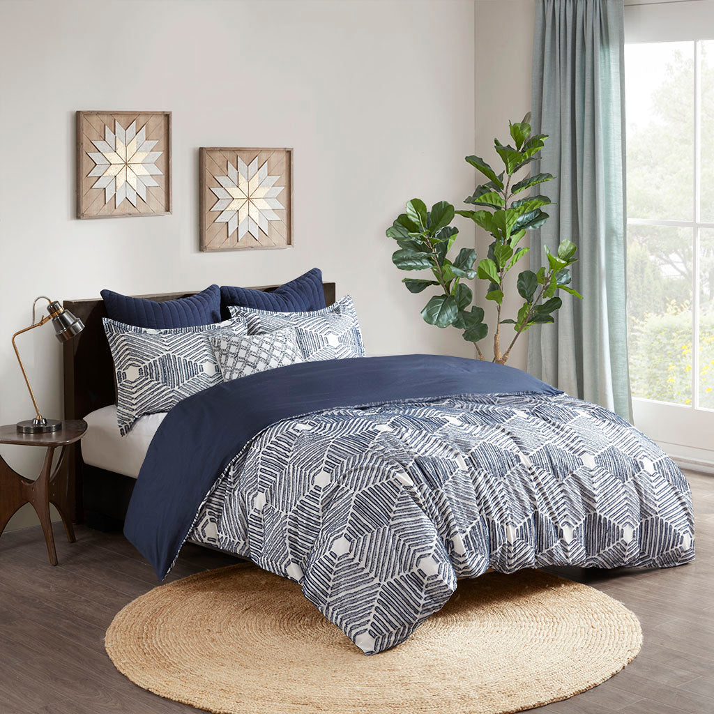 Ellipse Cotton Jacquard Duvet Cover Set