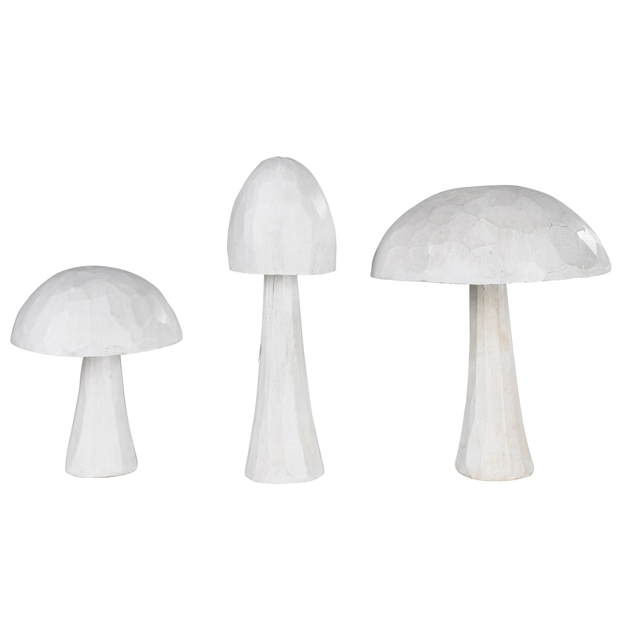 Mushrooms, Wood - Set of 3