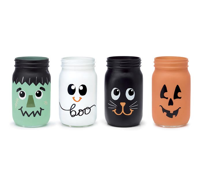 Scary Sweet Halloween Mason Jar (S/4)