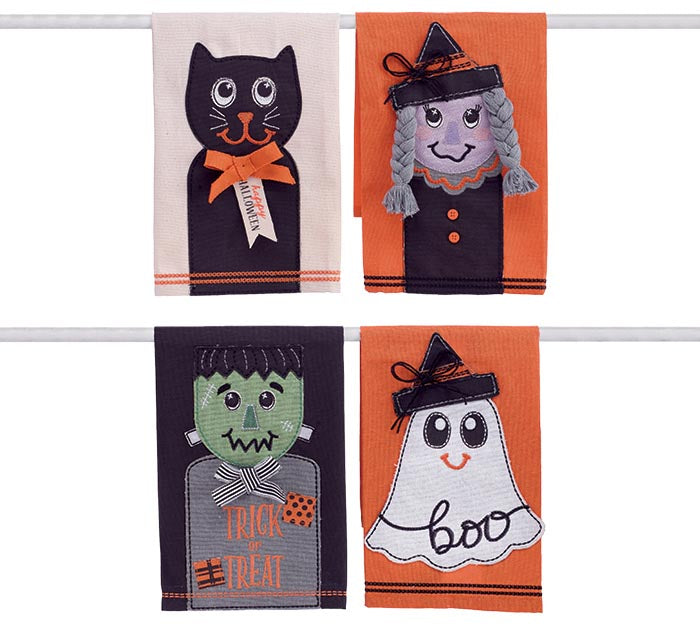 Scary Sweet Embellished Kitchen Towels (S/4)