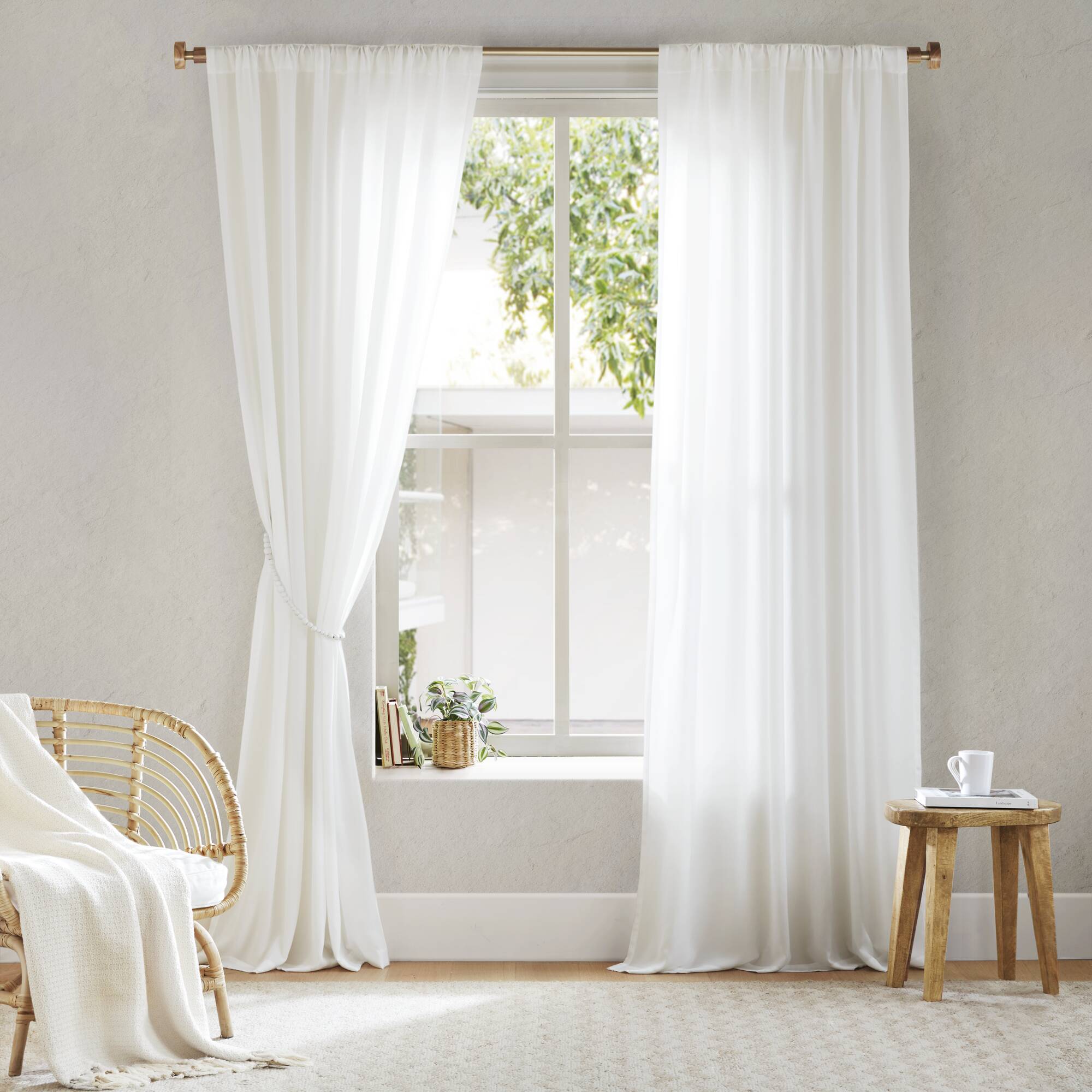 Rod Pocket with Back Tab Privacy Curtain Pair