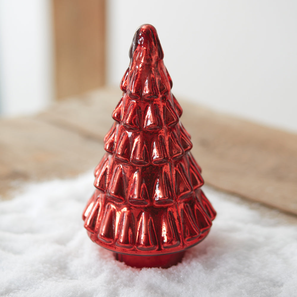 Red Mercury Glass Christmas Tree