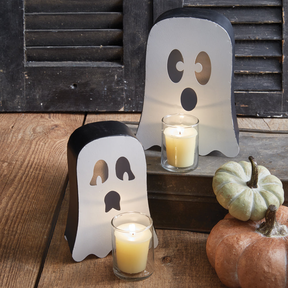 Metal Ghost Votive Luminaries (S/2)