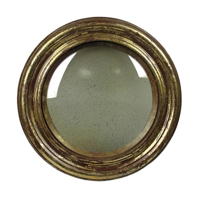 Convex Mirror, Antique Gold - Med