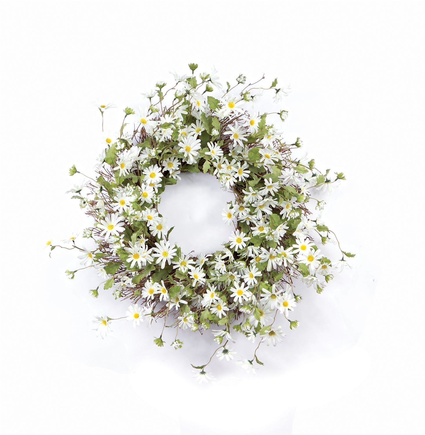 Daisy Wreath 23"D Polyester