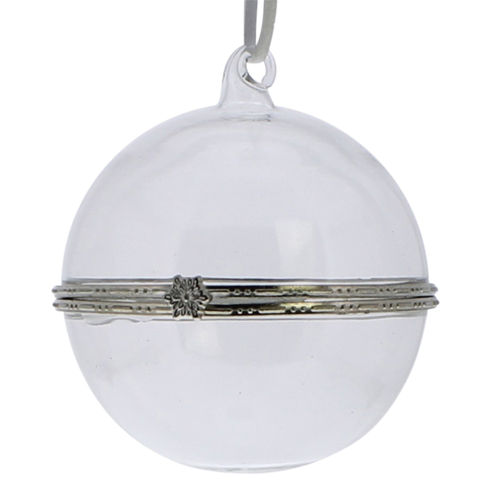 Glass Keepsake Box Ornament - Sphere