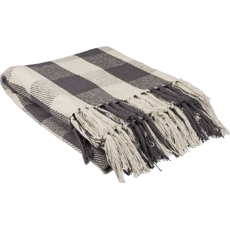 Buffalo Check Throw w/ Fringe