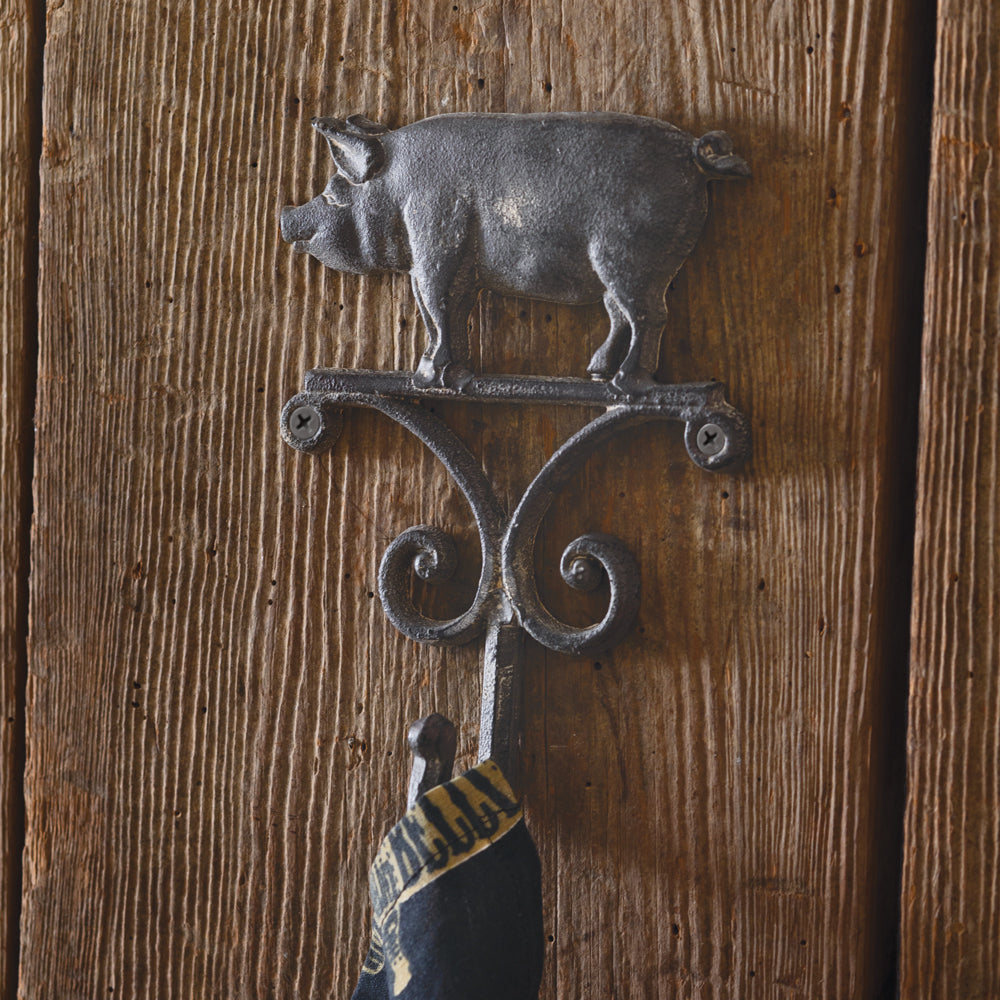 French Pig Wall Hook (S/2)