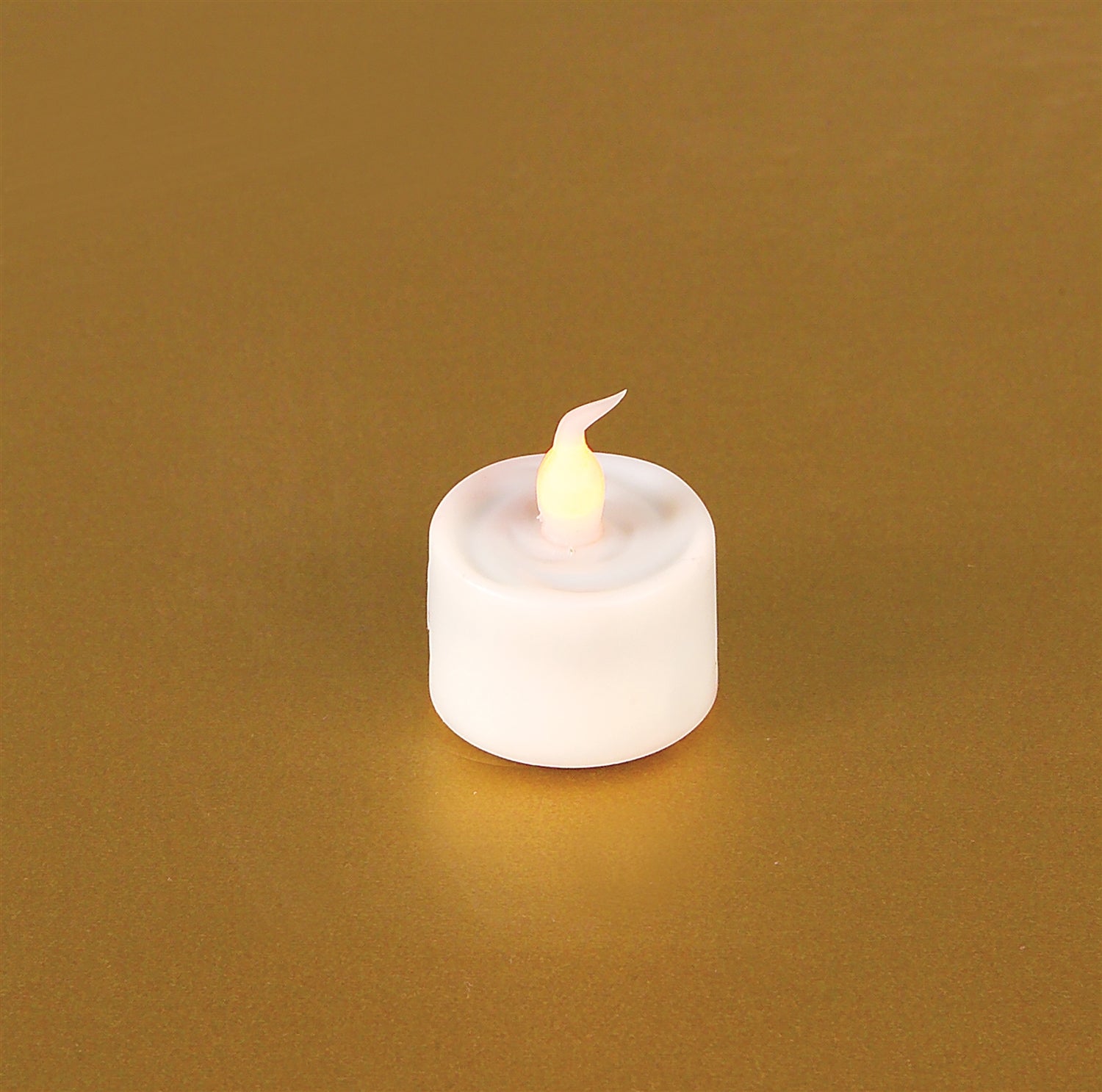 LED Flickering Tea Light w/6 Hour Timer 1"H  (2 CR2450 Lithium Batteries Included)