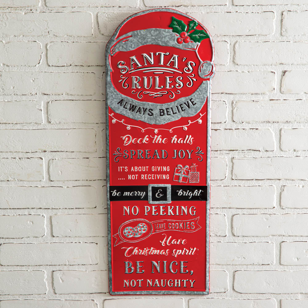 Santa Rules Wall Art