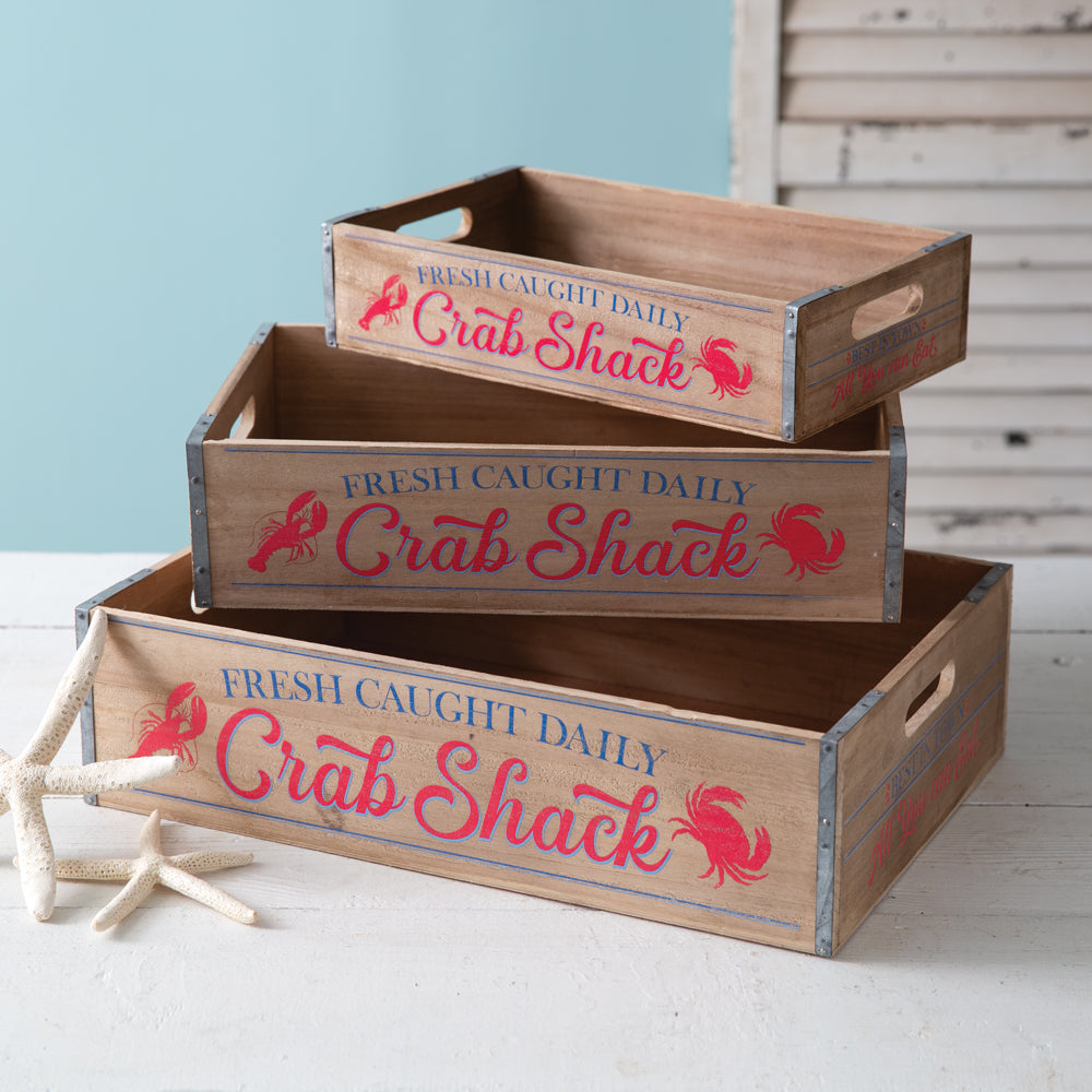 Crab Shack Crates (S/3)