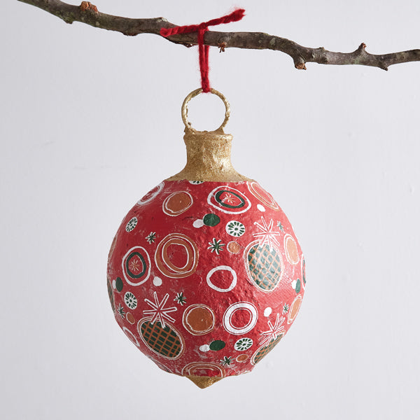 Oversized Scandinavian Paper Mache Ornament No.2