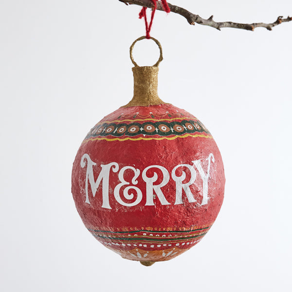 Oversized Scandinavian Paper Mache Ornament No.3