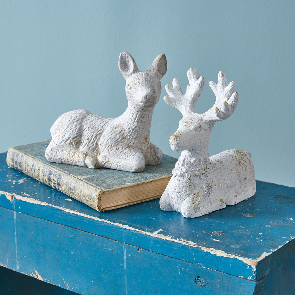 Shabby Chic Reindeer Figurine