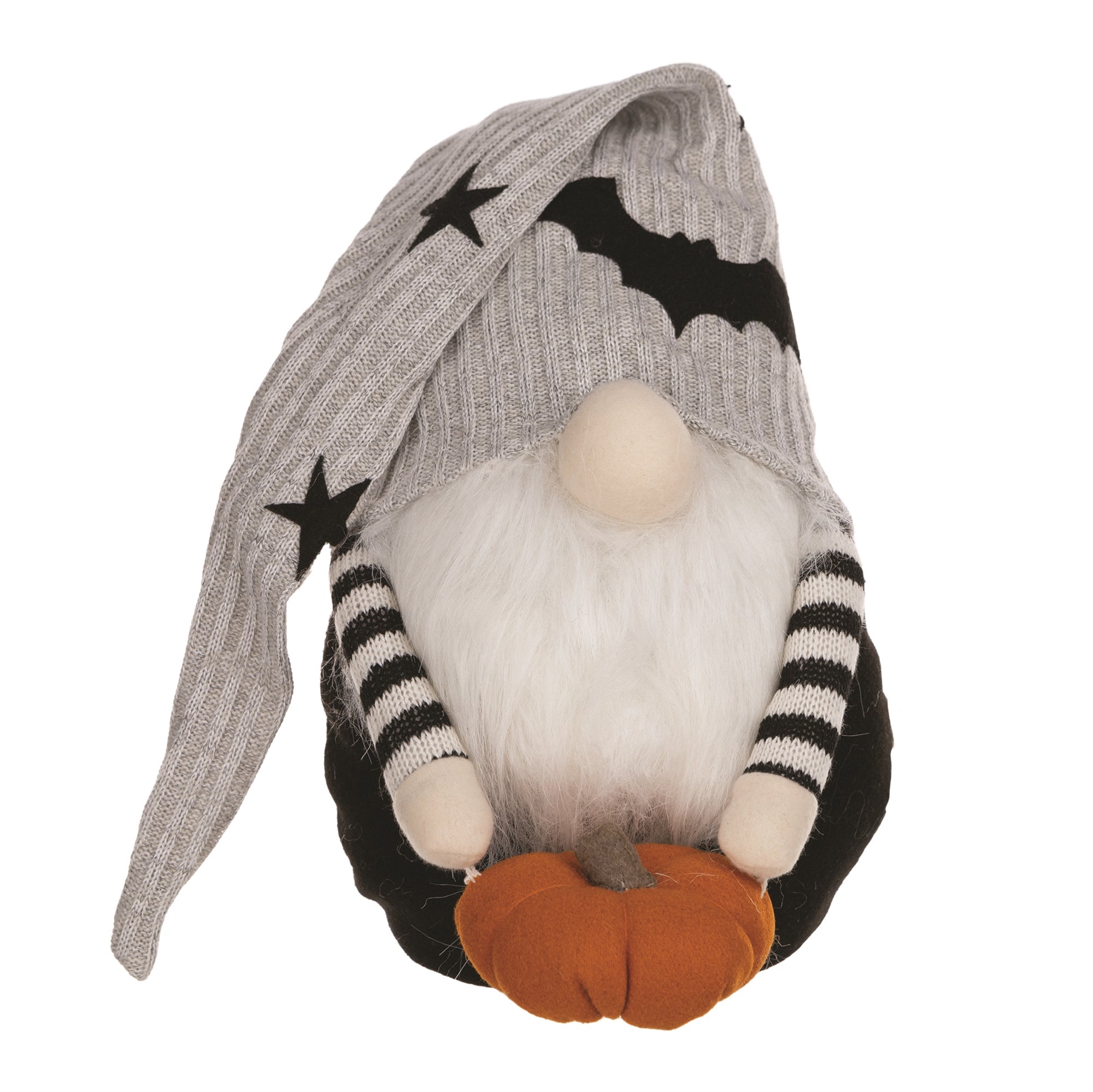 Plush Halloween Pumpkin Gnome Shelf Sitter 24"H