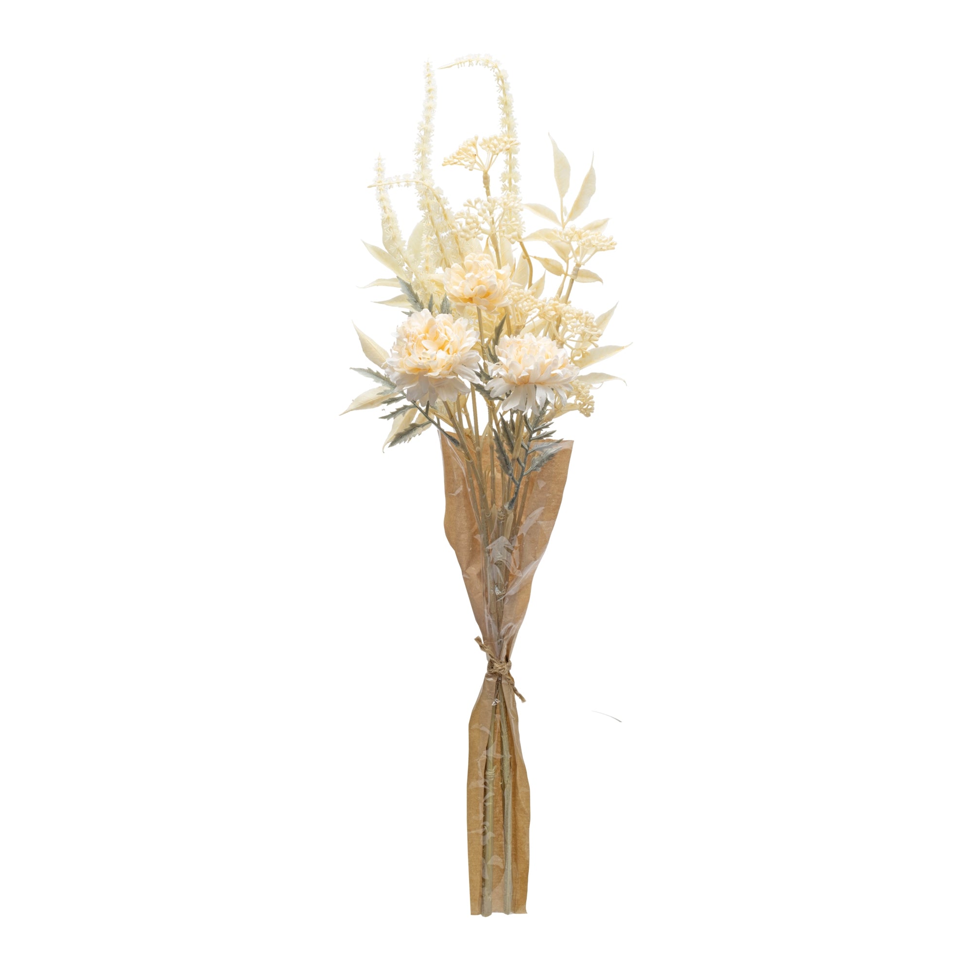 Bleached Zinnia Bouquet (Set of 2)