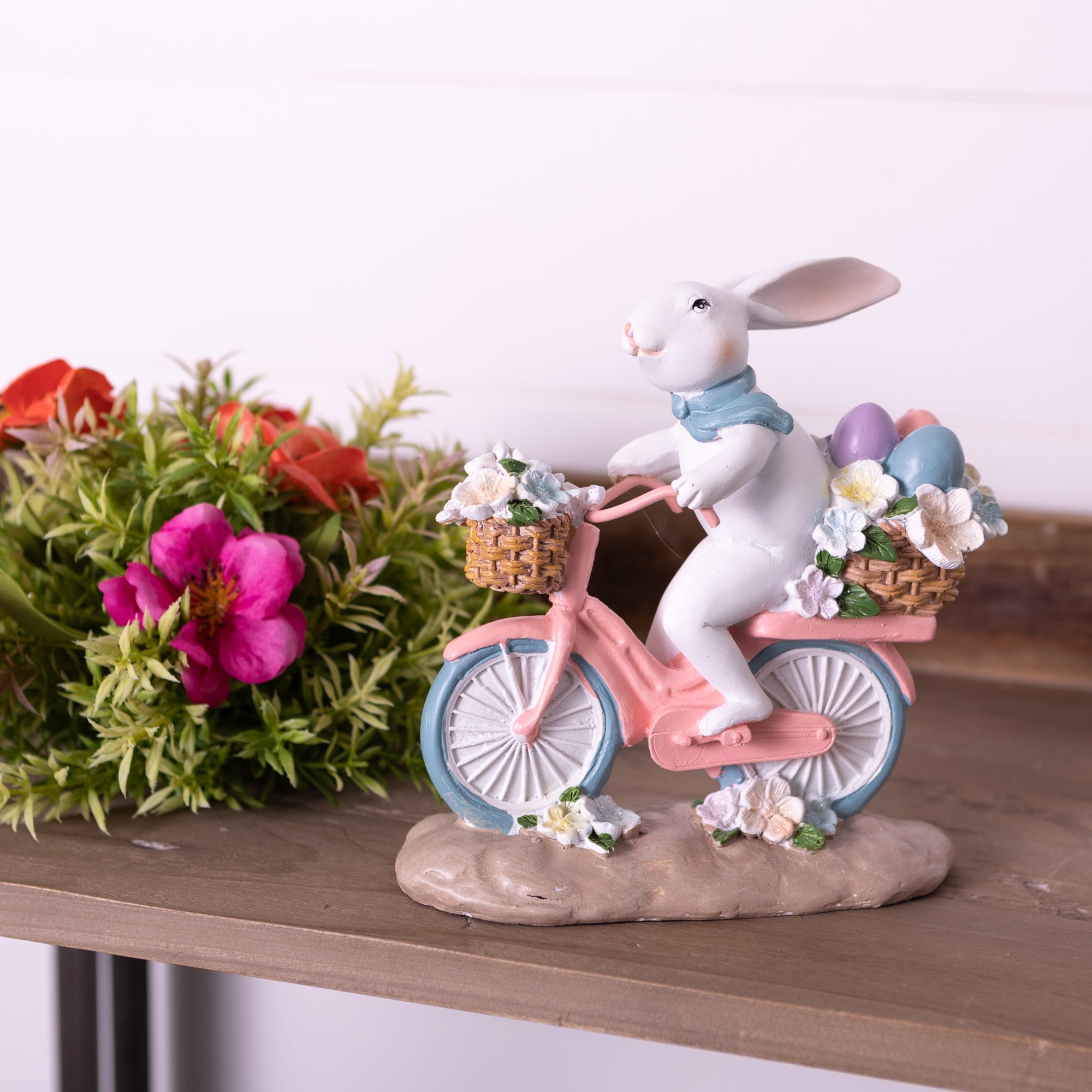 Easter Bunny on Bike Figurine (Set of 2)
