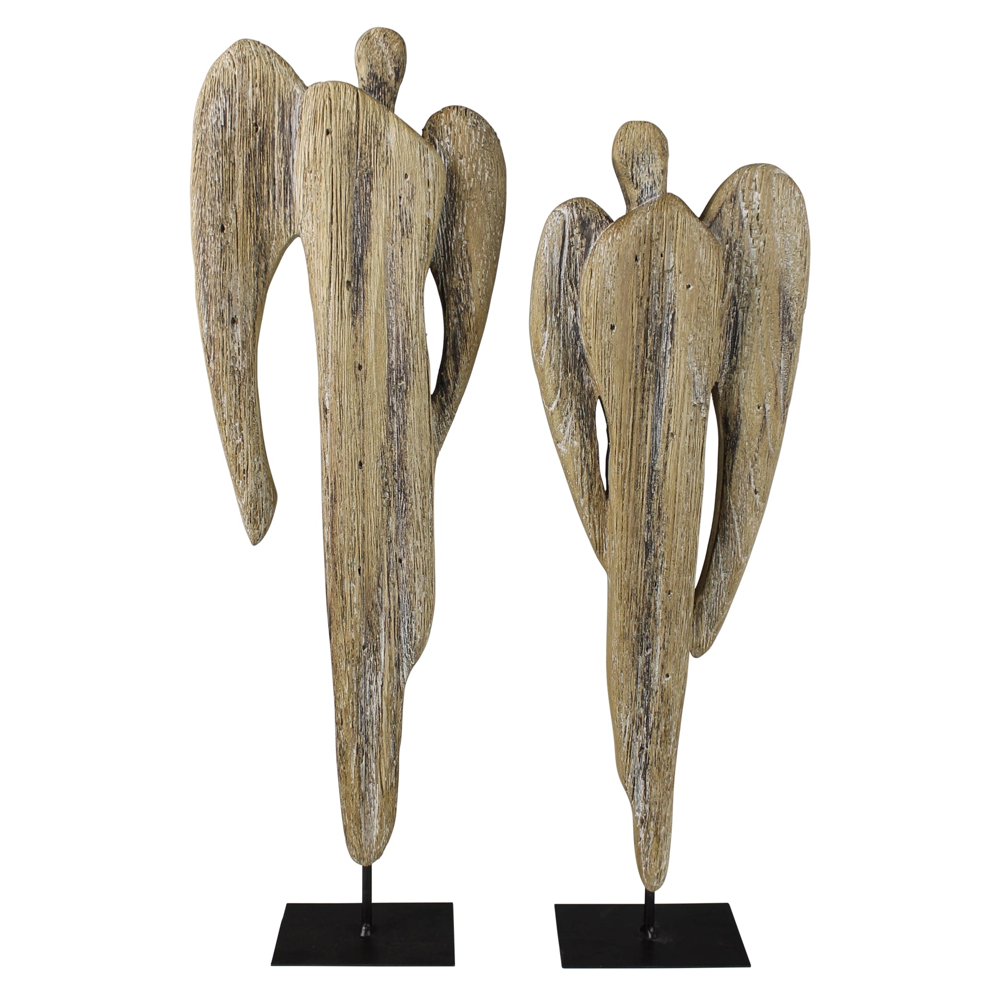 Angels, Wood - Lrg, Set of 2